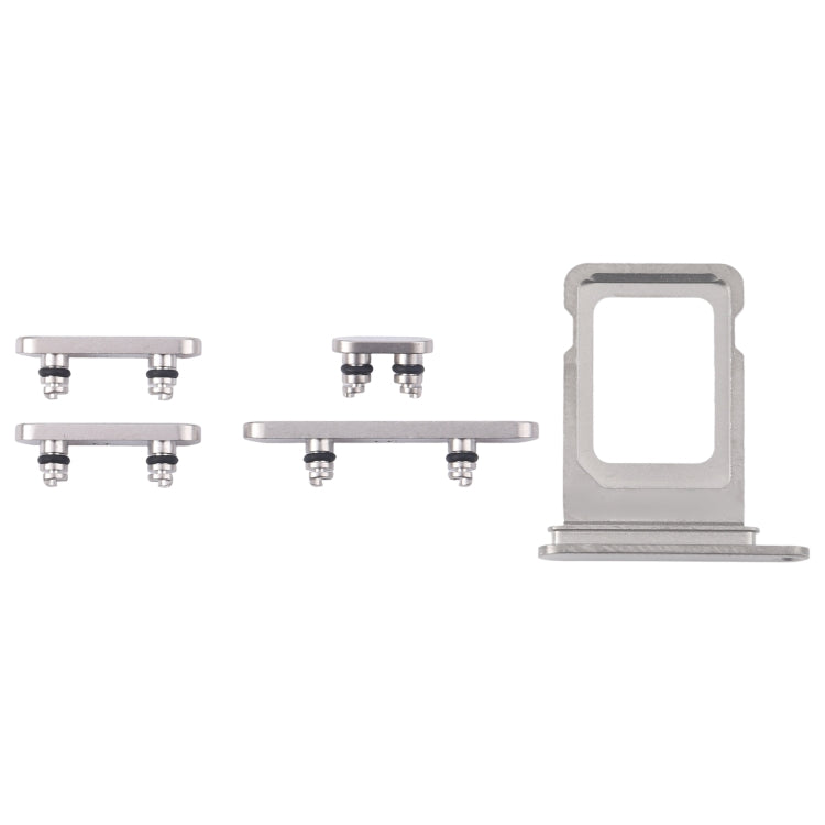iPhone 16 Pro Max Original SIM Card Tray, Volume & Power Keys, Mute Switch (White) - Replacement Parts