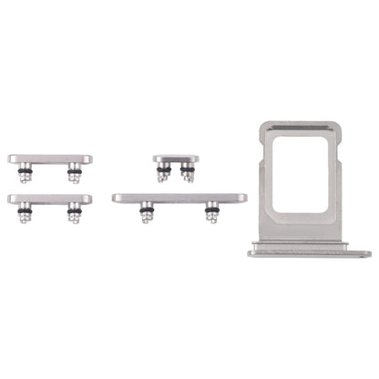 iPhone 16 Pro Max Original SIM Card Tray, Volume & Power Keys, Mute Switch (White) - Replacement Parts