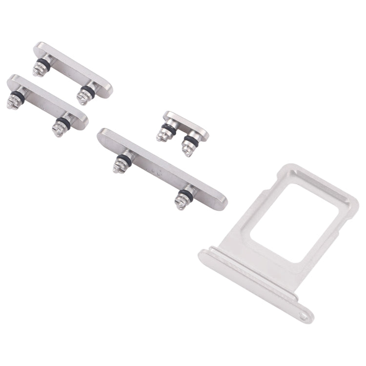 iPhone 16 Pro Max Original SIM Card Tray, Volume & Power Keys, Mute Switch (White) - Replacement Parts