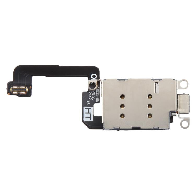 iPhone 16 Single SIM Card Holder Socket with Flex Cable Replacement Part - Compatible & Tested