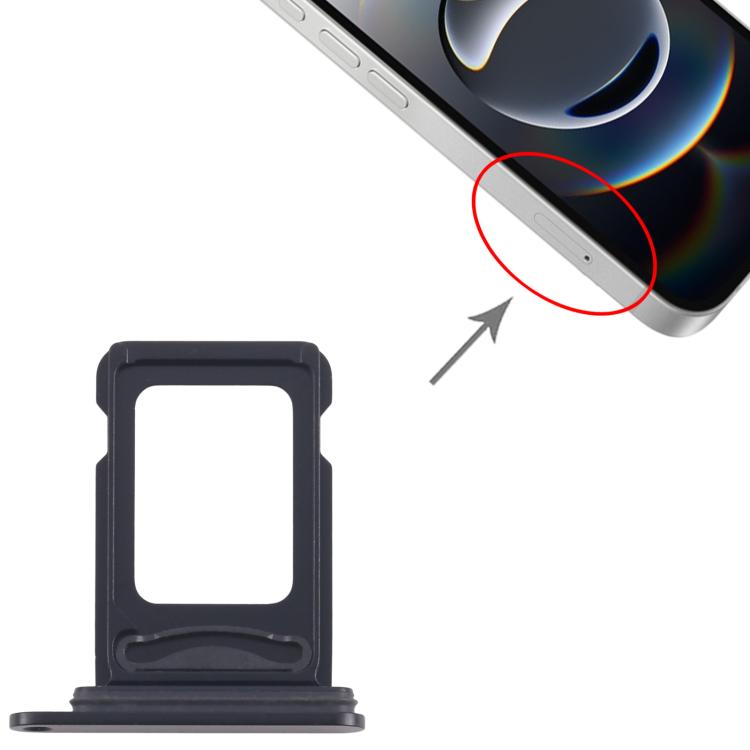 iPhone 16e SIM Card Tray Replacement (Black) - Compatible, Tested, and Ready for Installation