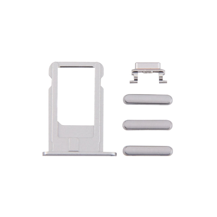 4-in-1 Replacement Parts for iPhone 6 Plus: Card Tray, Volume Control Key, Power Button & Mute Switch (Grey)
