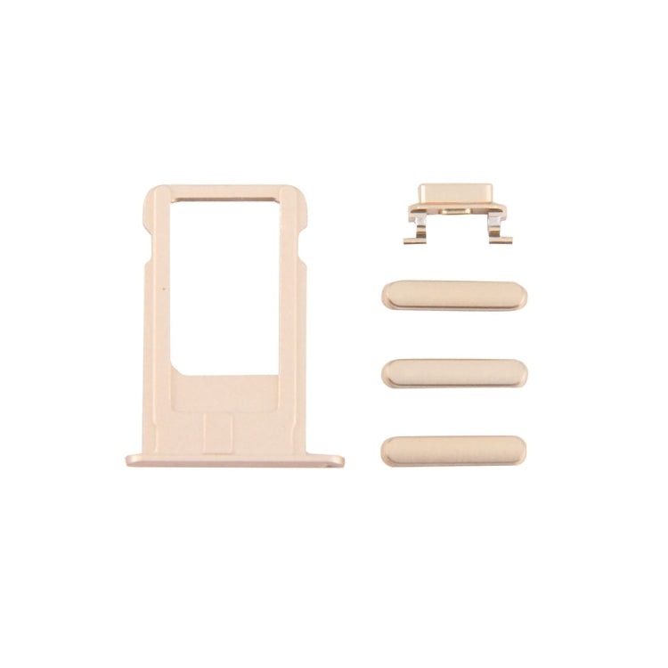 iPhone 6 Plus 4-in-1 Replacement Parts: Card Tray, Volume Control Key, Power Button & Mute Switch Vibrator (Gold)