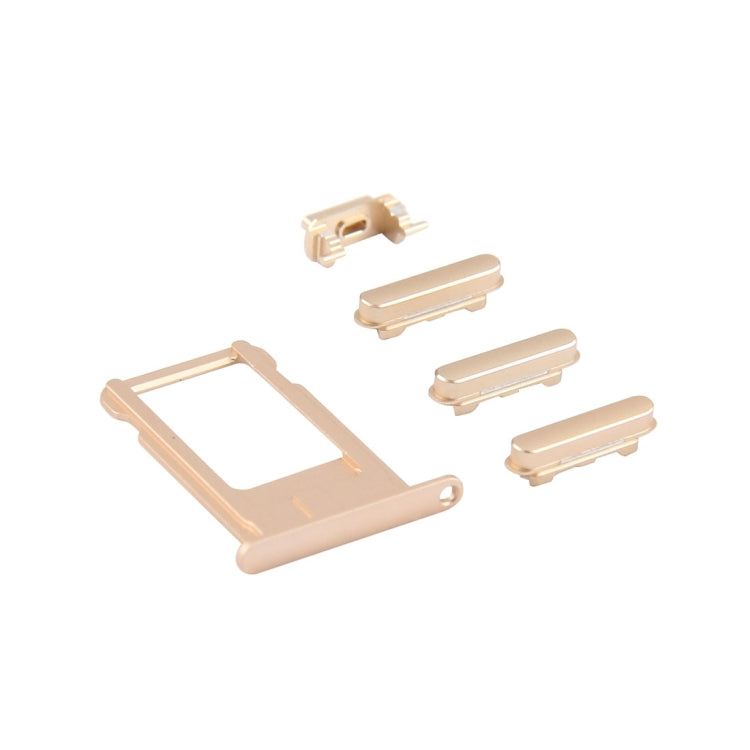 iPhone 6 Plus 4-in-1 Replacement Parts: Card Tray, Volume Control Key, Power Button & Mute Switch Vibrator (Gold)