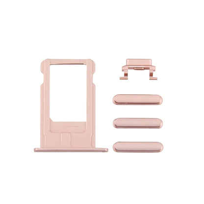 4-in-1 Replacement for iPhone 6 Plus: Card Tray, Volume Control Key, Power Button & Mute Switch (Rose Gold)