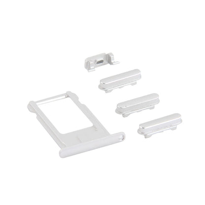 4-in-1 Replacement Parts for iPhone 6 Plus: Card Tray, Volume Control Key, Power Button & Mute Switch (Silver)