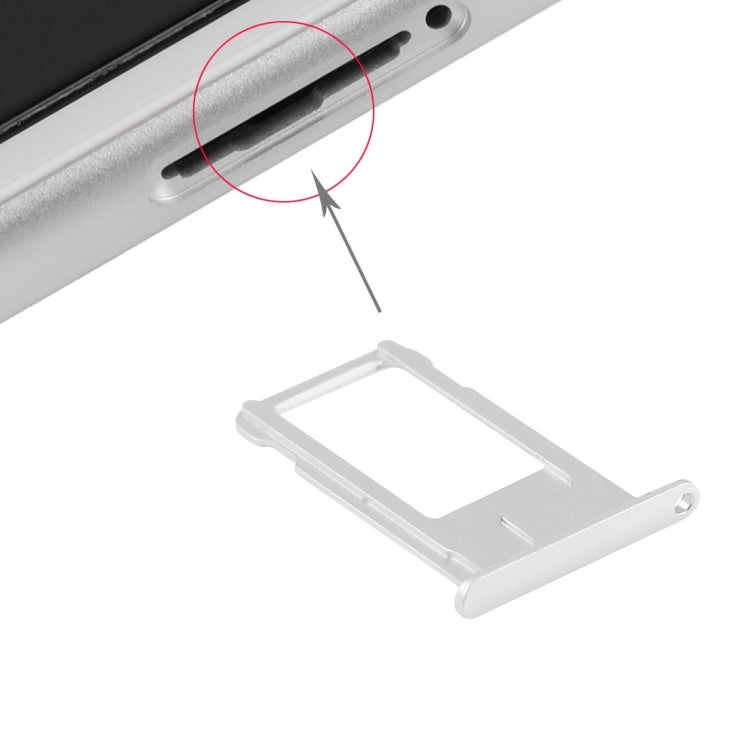 High-Quality Silver Card Tray for iPhone 6 Plus - Replacement Part, Professional Installation Recommended