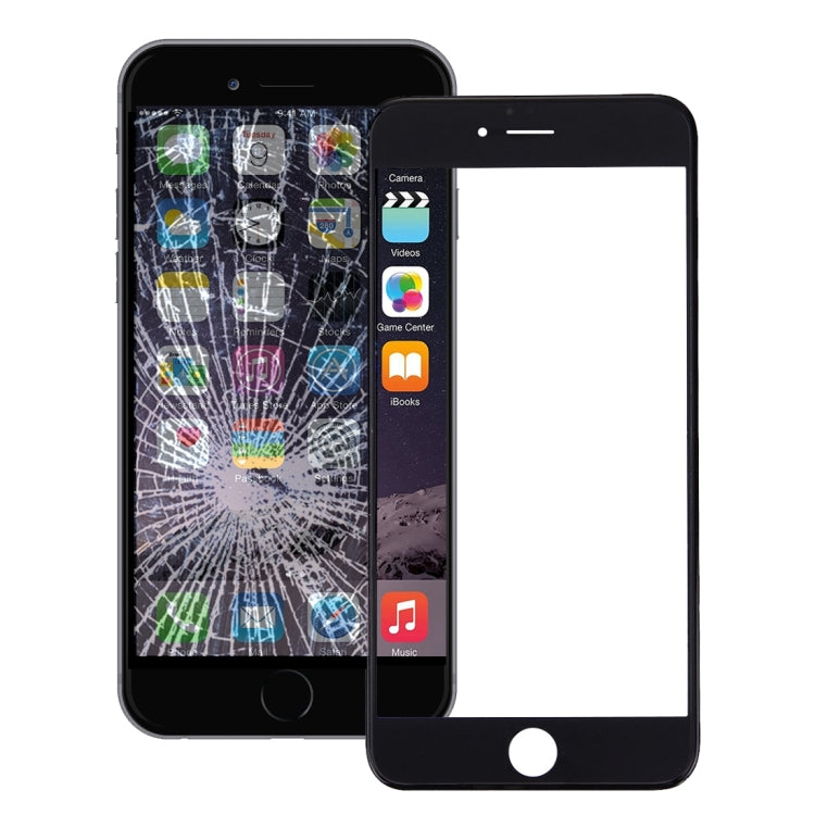 iPhone 6 Plus Front Screen Replacement: Outer Glass Lens, LCD Bezel Frame & OCA Adhesive (Black)