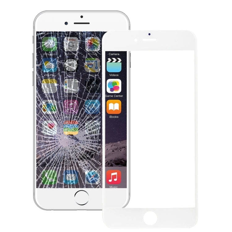 iPhone 6 Plus Front Glass Lens Replacement with LCD Bezel Frame & OCA Adhesive (White) - Quality Repair Part