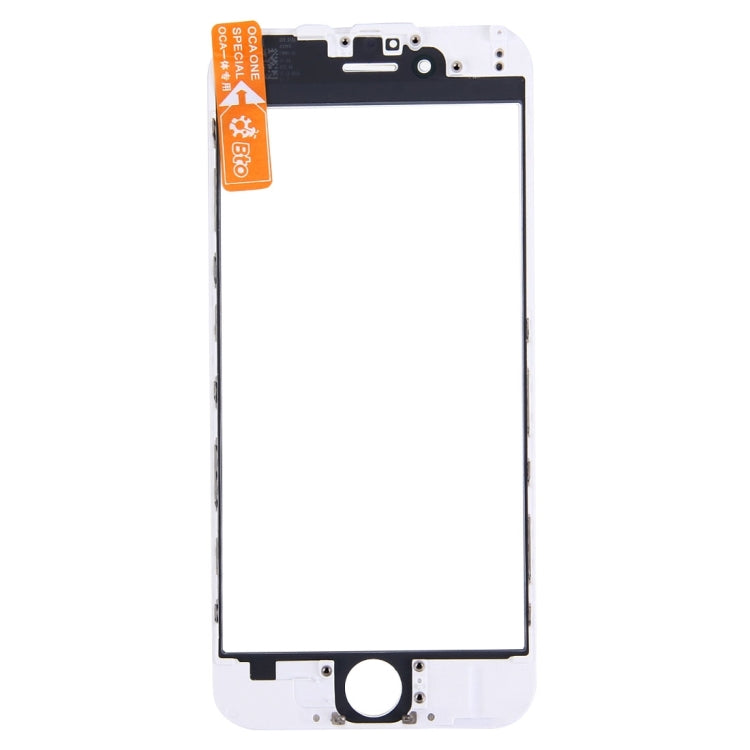 iPhone 6 Plus Front Glass Lens Replacement with LCD Bezel Frame & OCA Adhesive (White) - Quality Repair Part