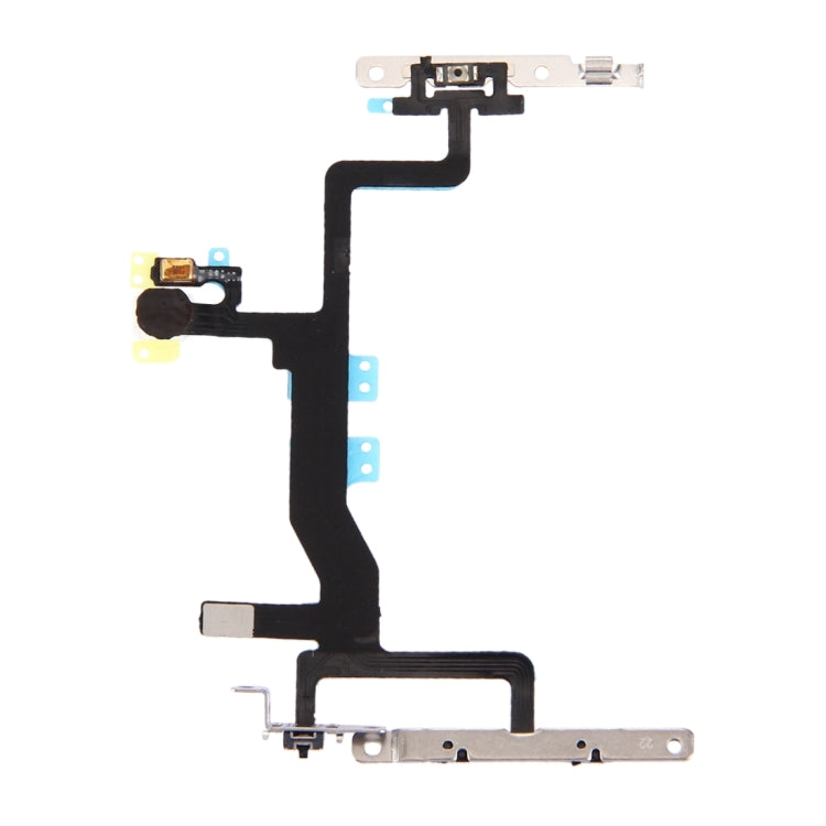 iPhone 6s Power, Volume & Flashlight Button Flex Cable with Brackets - High Quality Replacement Part