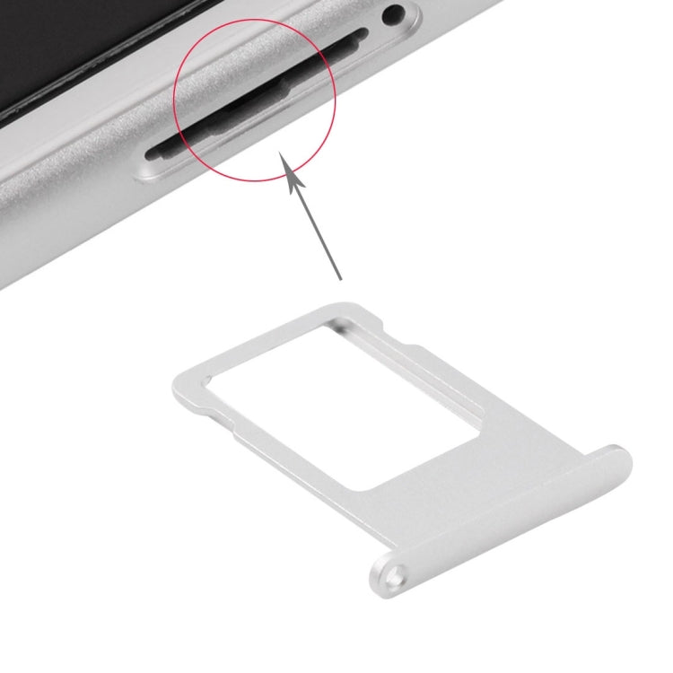 High-Quality Silver Card Tray for iPhone 6s - Replace Broken Parts with Professional Installation Recommended
