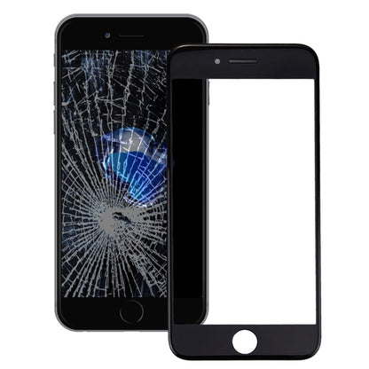 iPhone 7 Front Outer Glass Lens with LCD Screen Bezel Frame Replacement (Black) - Perfect Fit & Condition