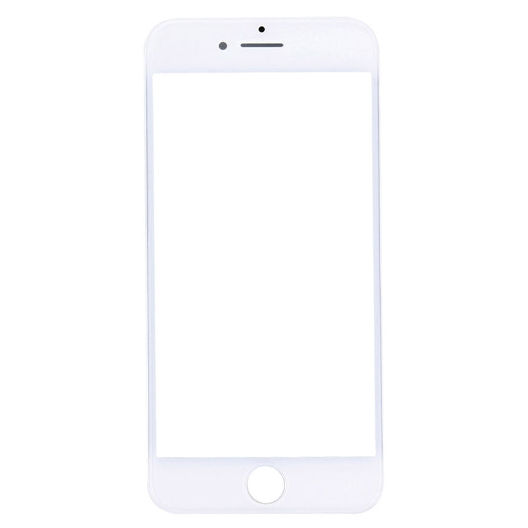 iPhone 7 Front Screen Outer Glass Lens with LCD Bezel Frame Replacement (White) - Perfect Fit & Quality Checked