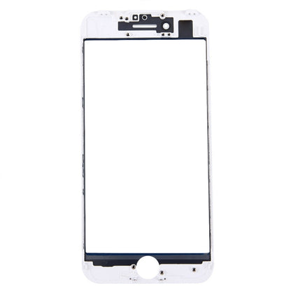 iPhone 7 Front Screen Outer Glass Lens with LCD Bezel Frame Replacement (White) - Perfect Fit & Quality Checked