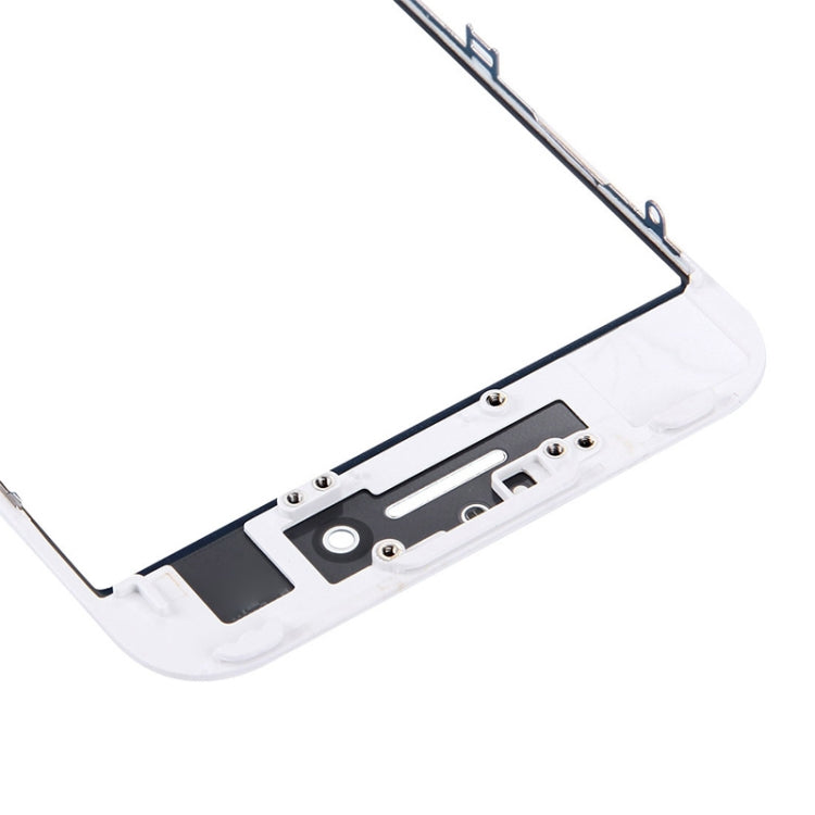 iPhone 7 Front Screen Outer Glass Lens with LCD Bezel Frame Replacement (White) - Perfect Fit & Quality Checked
