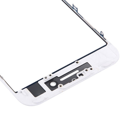 iPhone 7 Front Screen Outer Glass Lens with LCD Bezel Frame Replacement (White) - Perfect Fit & Quality Checked