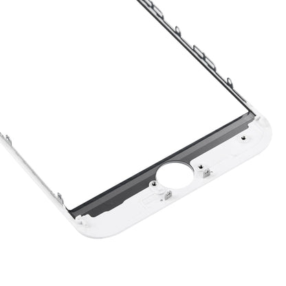 iPhone 7 Front Screen Outer Glass Lens with LCD Bezel Frame Replacement (White) - Perfect Fit & Quality Checked