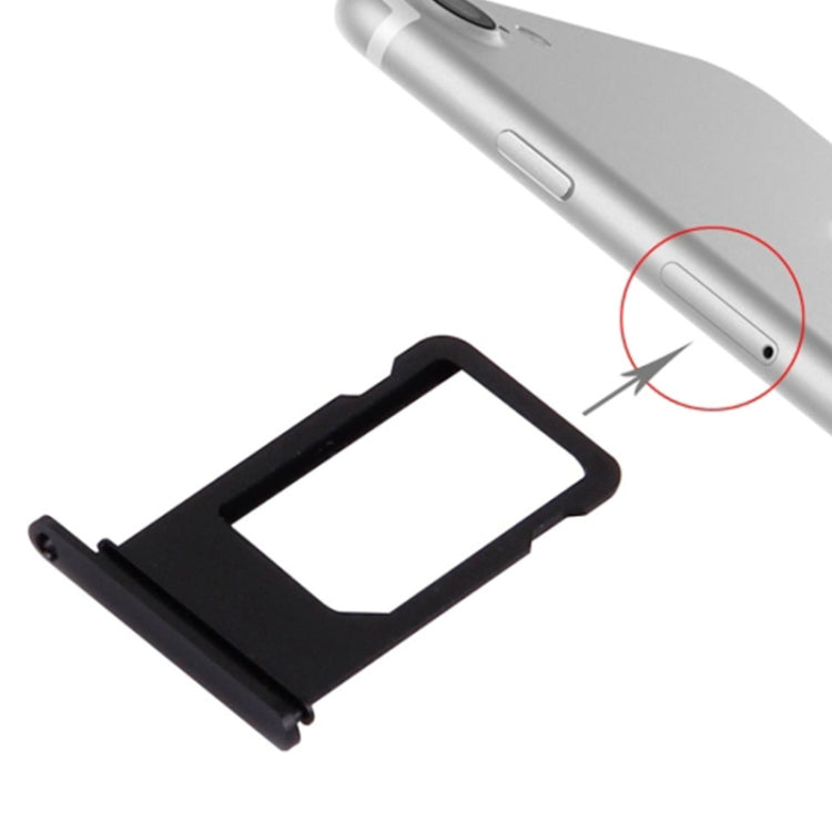 Premium Aluminium Card Tray for iPhone 7 - High Quality Replacement Part (Black)