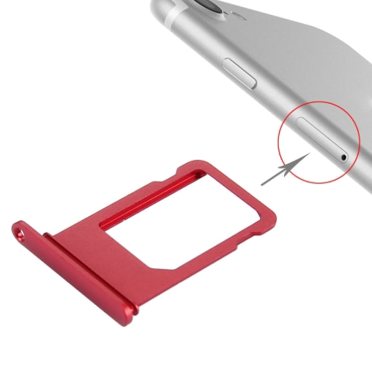 High-Quality Red Card Tray for iPhone 7 - Durable Aluminium Replacement Part, Professional Installation Recommended