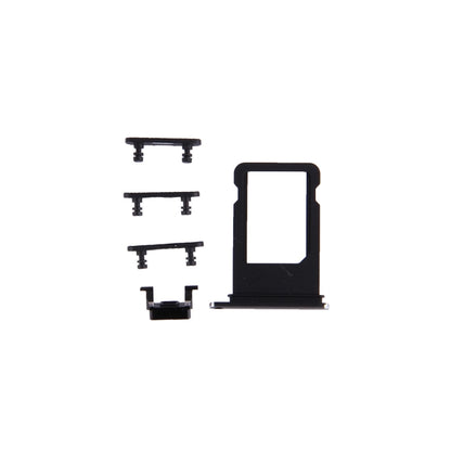 iPhone 7 Card Tray, Volume Control Key, Power Button & Mute Switch Vibrator Key - Black Replacement Parts