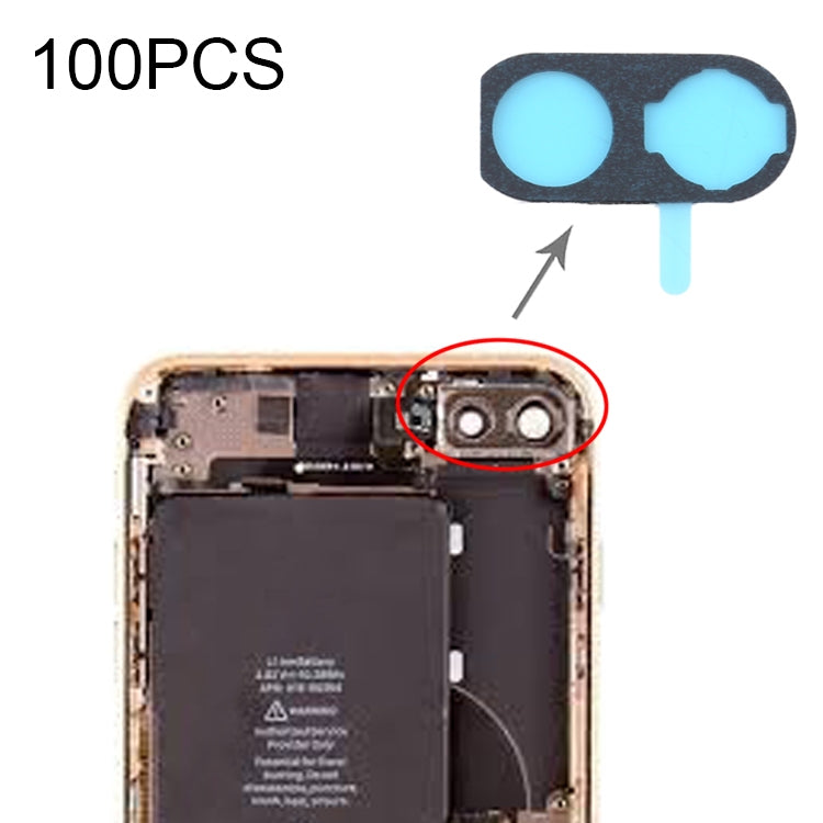 100 PCS Shockproof Sponge Foam Pads for iPhone 8 Plus Back Camera - Dustproof & Professional Installation Recommended