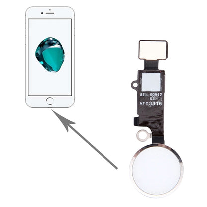 iPhone 7 Home Button (Silver) - High Quality Replacement, Not Compatible with Touch ID Identification