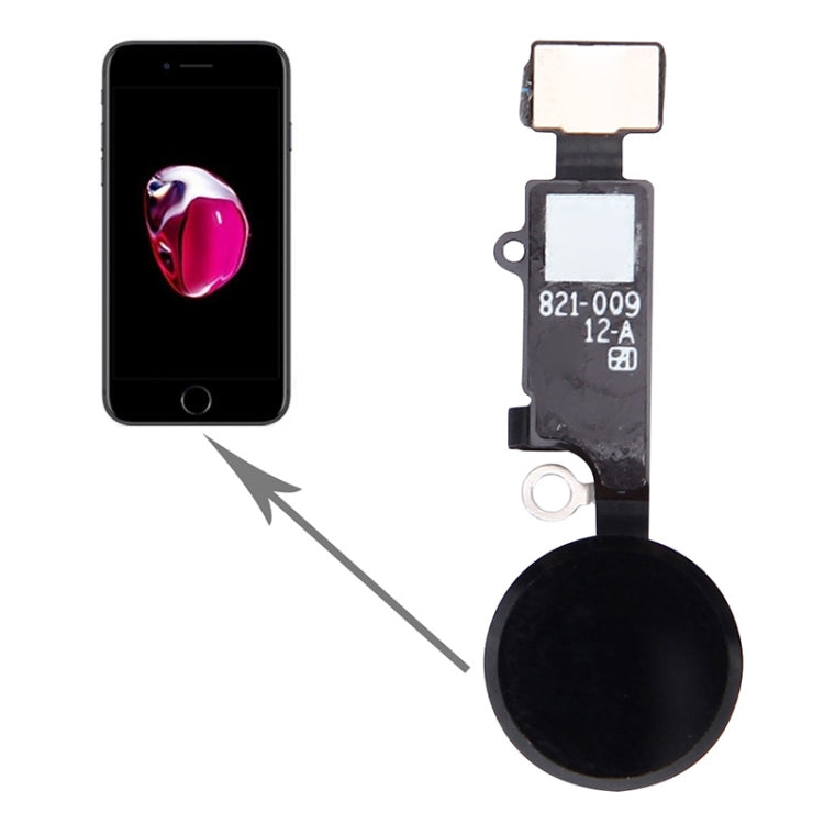 iPhone 7 Home Button Replacement (Black) - No Fingerprint ID Support, High-Quality Part