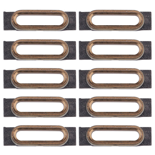10-Pack Gold Charging Port Retaining Brackets for iPhone 7 - Replacement Parts for Mobile Repair