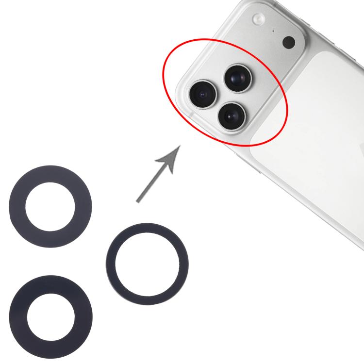 iPhone 17 Pro Max Replacement Back Camera Lens Set - Fully Compatible, Professional Installation Recommended