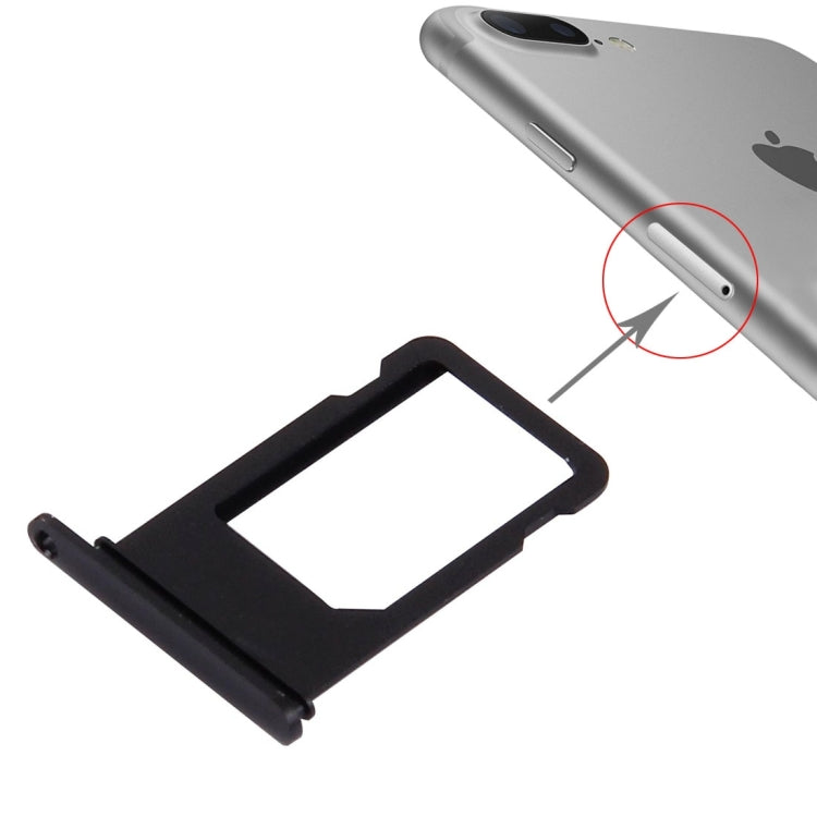 High-Quality Dark Grey Card Tray for iPhone 7 Plus - Replacement Part for Broken or Unusable Trays