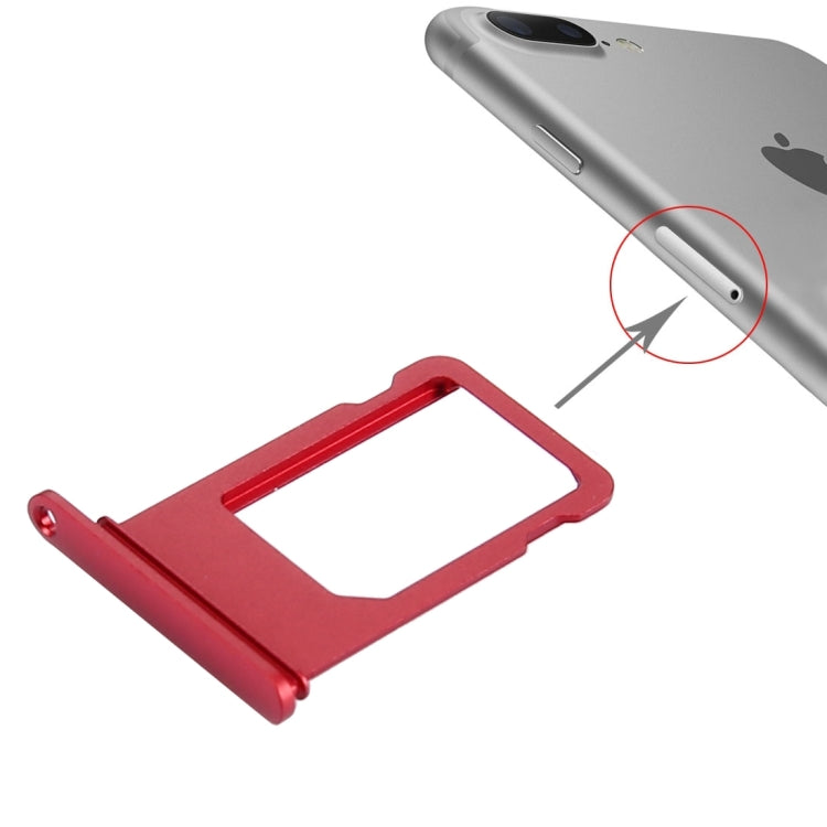 Red Card Tray for iPhone 7 Plus - High Quality Replacement Part, Aluminium, Professional Installation Recommended