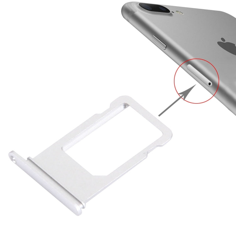 Premium Silver Card Tray for iPhone 7 Plus - High-Quality Replacement Part, Professional Installation Recommended