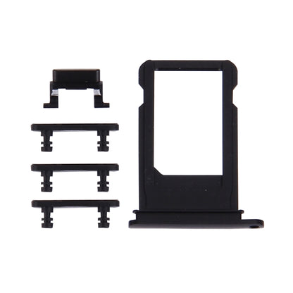 Premium iPhone 7 Plus Card Tray, Volume Control Key, Power Button & Mute Switch Vibrator Key (Black)