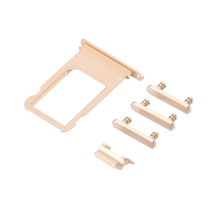 iPhone 7 Plus Gold Card Tray, Volume Control Key, Power Button & Mute Switch Vibrator Replacement Parts