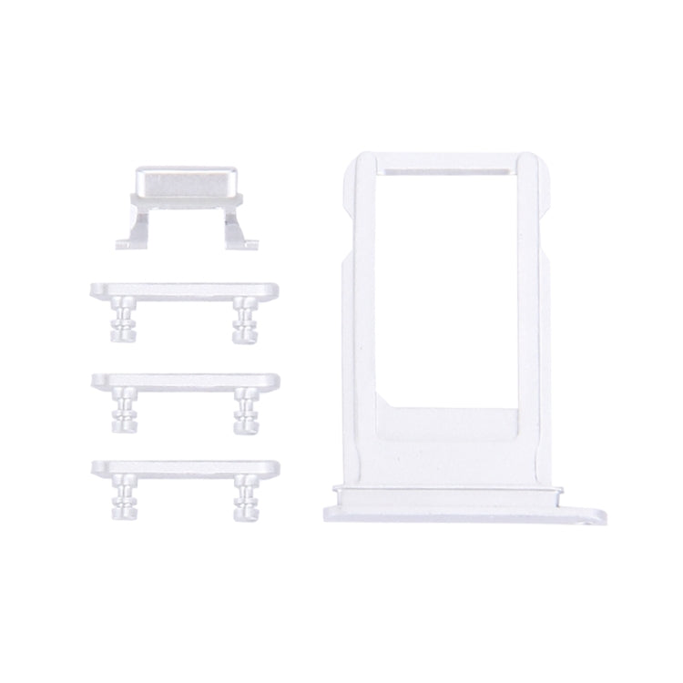 iPhone 7 Plus Replacement Card Tray, Volume Control Key, Power Button & Mute Switch Vibrator Key (Silver)