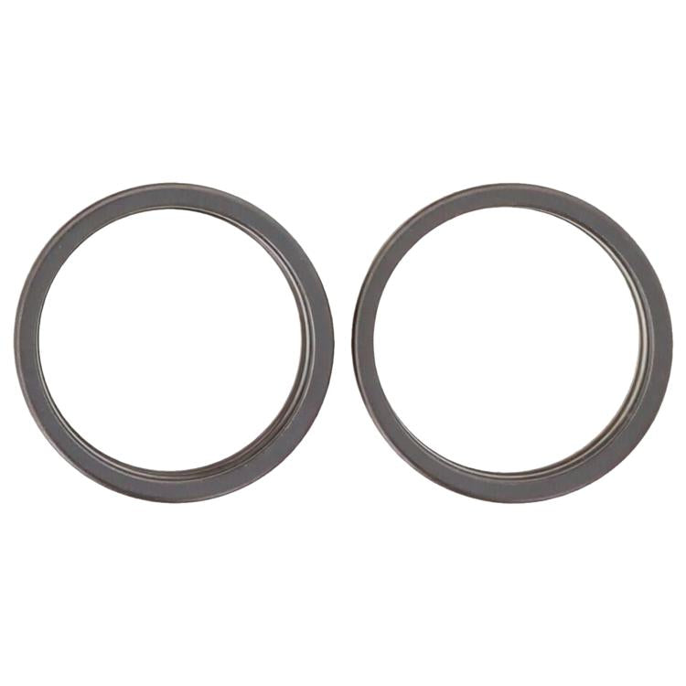 iPhone 17 Rear Camera Glass Lens Protector Hoop Ring - Metal Replacement (2pcs/set, Black)
