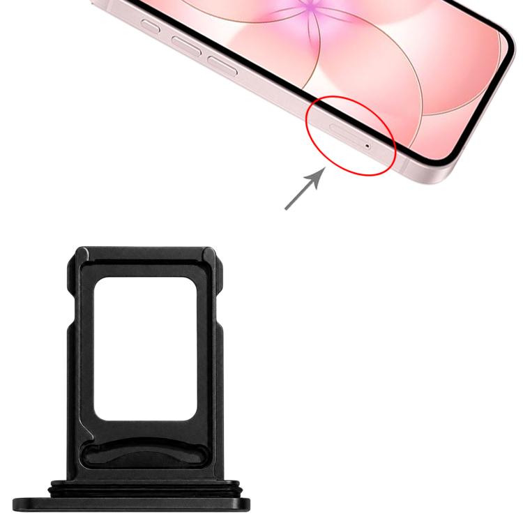 iPhone 17e SIM Card Tray Replacement (Black) - Compatible SIM & Tray, Professional Installation Recommended