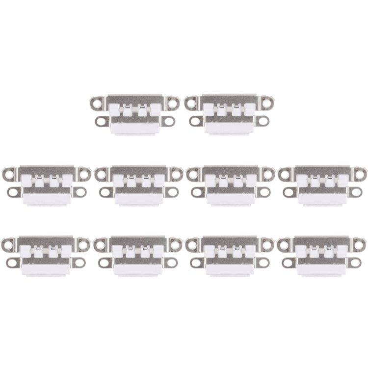 10 Pack Charging Port Connector for iPhone 7 / 7 Plus - High Quality Replacement (White)