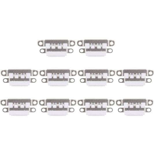 10 Pack Charging Port Connector for iPhone 7 / 7 Plus - High Quality Replacement (White)