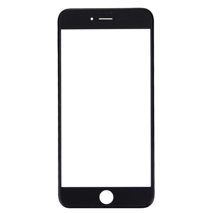 iPhone 7 Plus Front Screen Glass Lens with LCD Bezel Frame & OCA Adhesive - Black Replacement Part