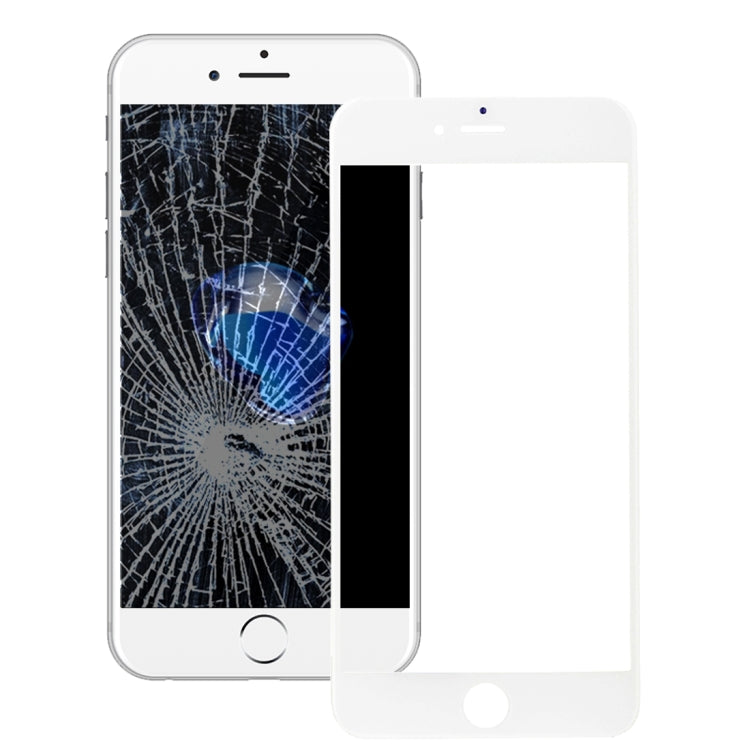 iPhone 7 Plus Replacement Front Screen Glass Lens with LCD Bezel Frame & OCA Adhesive (White)