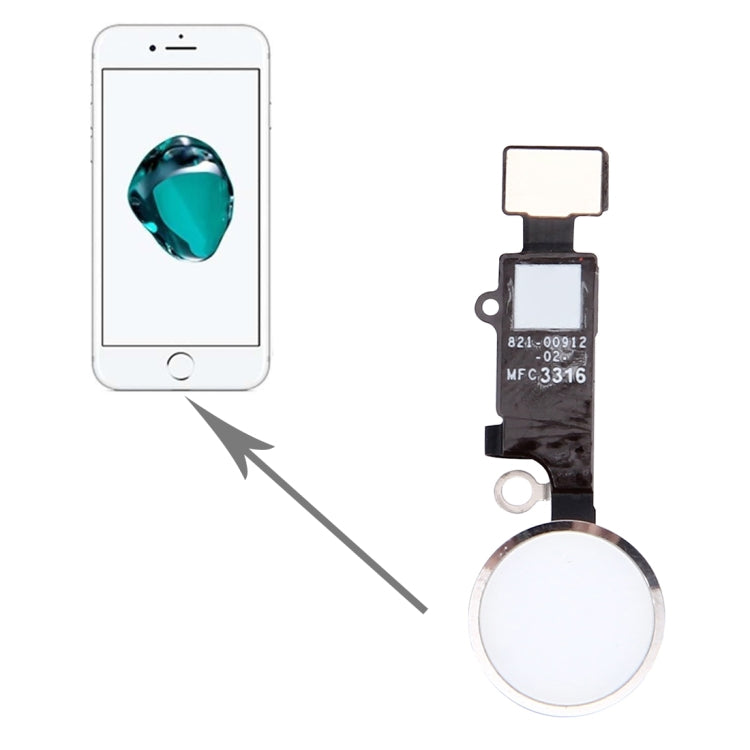 iPhone 7 Plus Home Button Replacement (Silver) - No Touch ID Support, High Quality & Checked Before Shipping