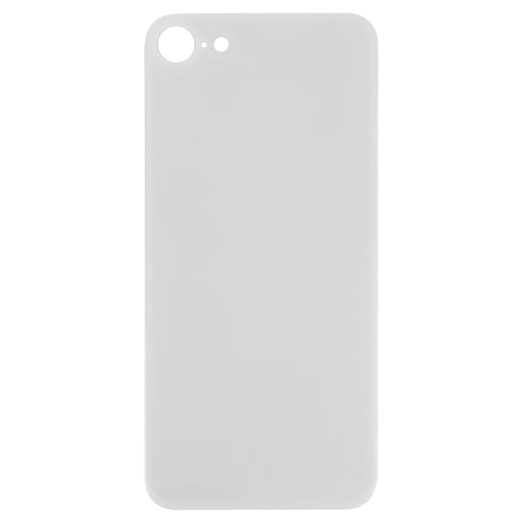 iPhone 8 White Easy Replacement Glass Back Battery Cover with Adhesive - Big Camera Hole Compatible Part