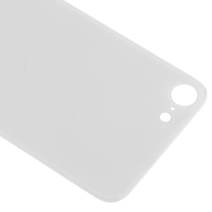 iPhone 8 White Easy Replacement Glass Back Battery Cover with Adhesive - Big Camera Hole Compatible Part