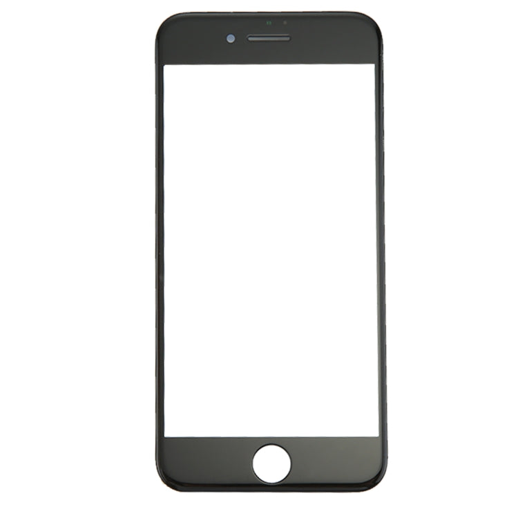 iPhone 8 Front Screen Replacement - Outer Glass Lens with LCD Bezel Frame & OCA Adhesive (Black)