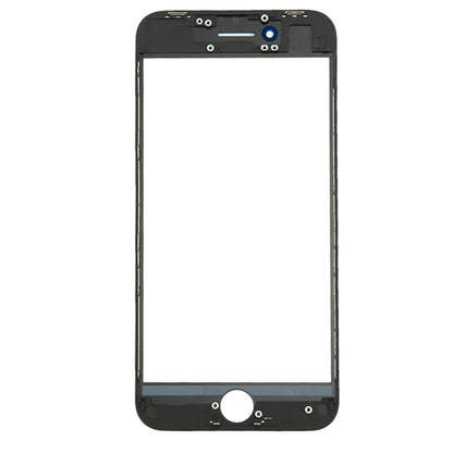 iPhone 8 Front Screen Replacement - Outer Glass Lens with LCD Bezel Frame & OCA Adhesive (Black)