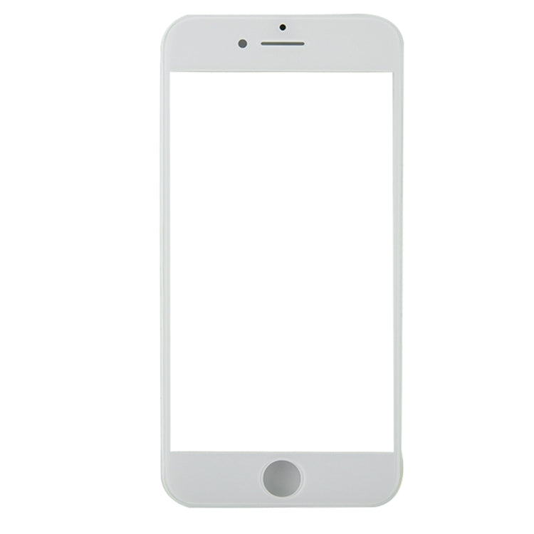 iPhone 8 Front Screen Outer Glass Lens, LCD Bezel Frame & OCA Adhesive - Replacement Part (White)