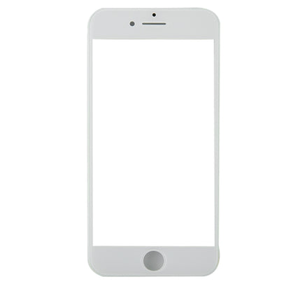 iPhone 8 Front Screen Outer Glass Lens, LCD Bezel Frame & OCA Adhesive - Replacement Part (White)