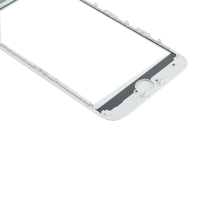 iPhone 8 Front Screen Outer Glass Lens, LCD Bezel Frame & OCA Adhesive - Replacement Part (White)